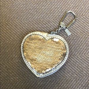 Coach heart shaped coin purse